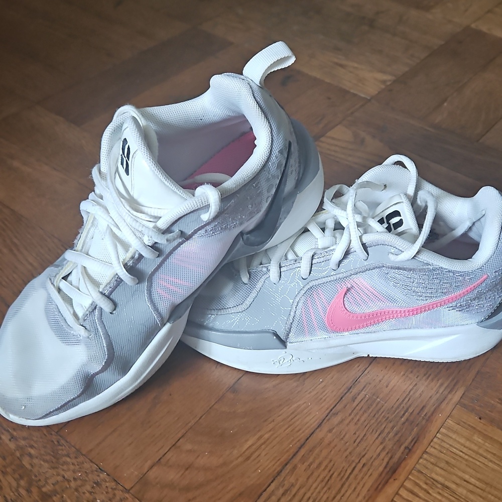 Nike Sabrinas 4Y White and Pink Sneakers